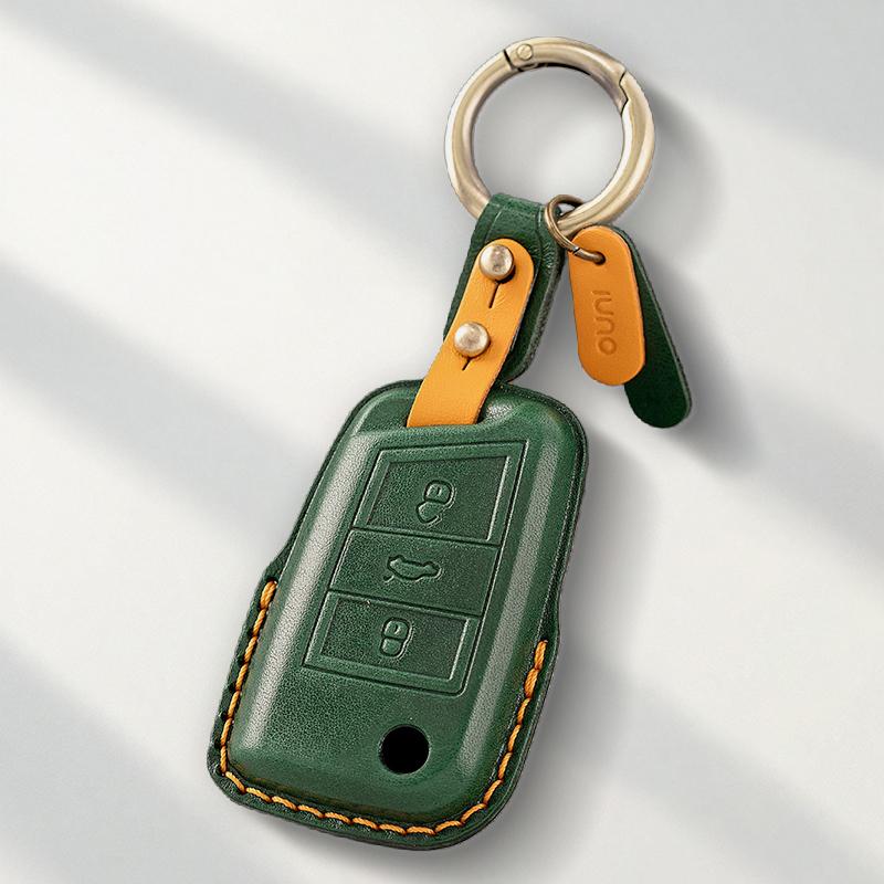 Genuine Leather Protector for Volkswagen VW Polo Golf 7 MK7 Tiguan Passat Key Case Cover Fob