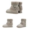 Women's Large Size Soft Sole Winter Warm Non-slip Fur One Snow Boots Padded Lined Ankle Boots Outdoor Sports Cotton Boots