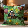 Fashion T-Tthe Little Mole Cushion Cover Soft Washable Pillow Case Multi-Scene For Couch Bed Travel Office Use