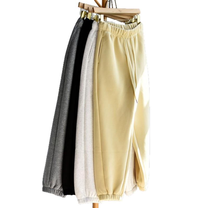 Thick Fleece Lined Winter Pants Men Women Casual Sports Wide Leg Joggers Warm Trousers