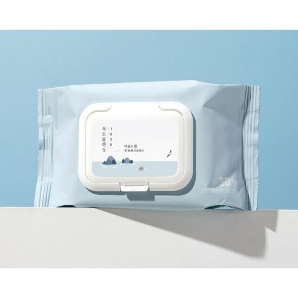 ROUND LAB 1025 Dokdo Cleansing Tissue Makeup Remover Wipes 30 Sheets