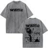 Anime Vagabond Miyamoto Musashi Vintage Washed Tshirts Men Women Clothing Fashion Casual Short Sleeve Oversized ONeck T Shirts
