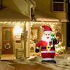 LED Inflatable Cute Air Blown Up Toy Illuminated Santa Claus Ornament Lighted Giant Model Ornament for Xmas Garden Party Decor
