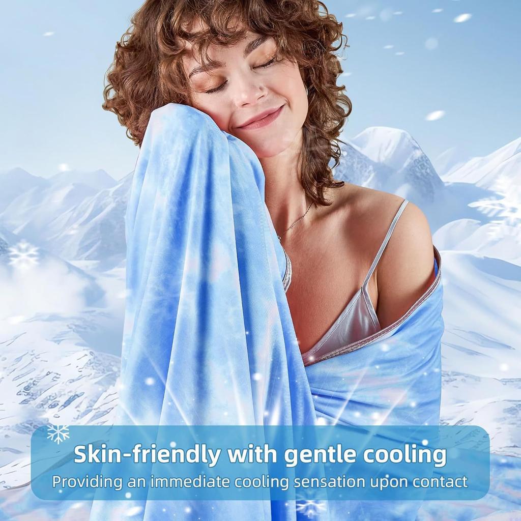 Cooling Blanket For Sleepers Summer Blanket To Keep Adults Cool For Night Sweats Lightweight Breathable Bedding Queen