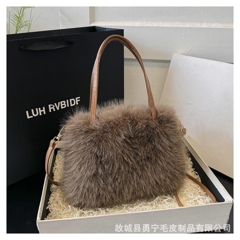 pr p a oen's winter new trend ashion ollege style tote bag large capacity shoulder hair bag