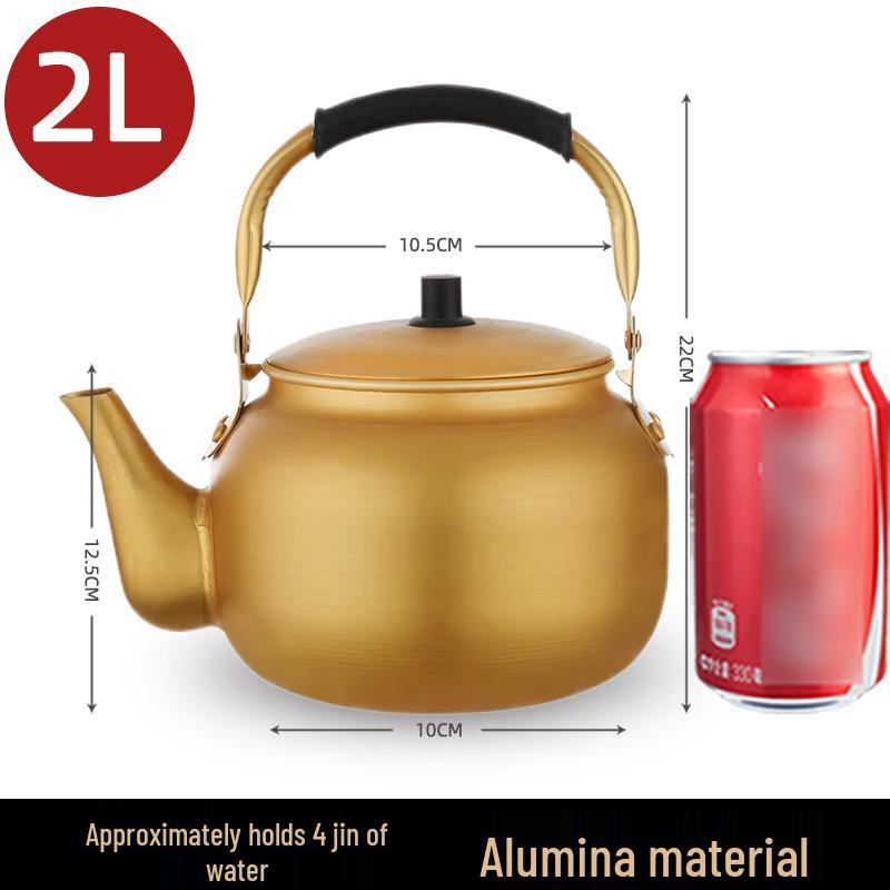 Yellow Aluminum Teapot Kettle: Large Capacity Korean Rice Wine Pot for Gas Stoves