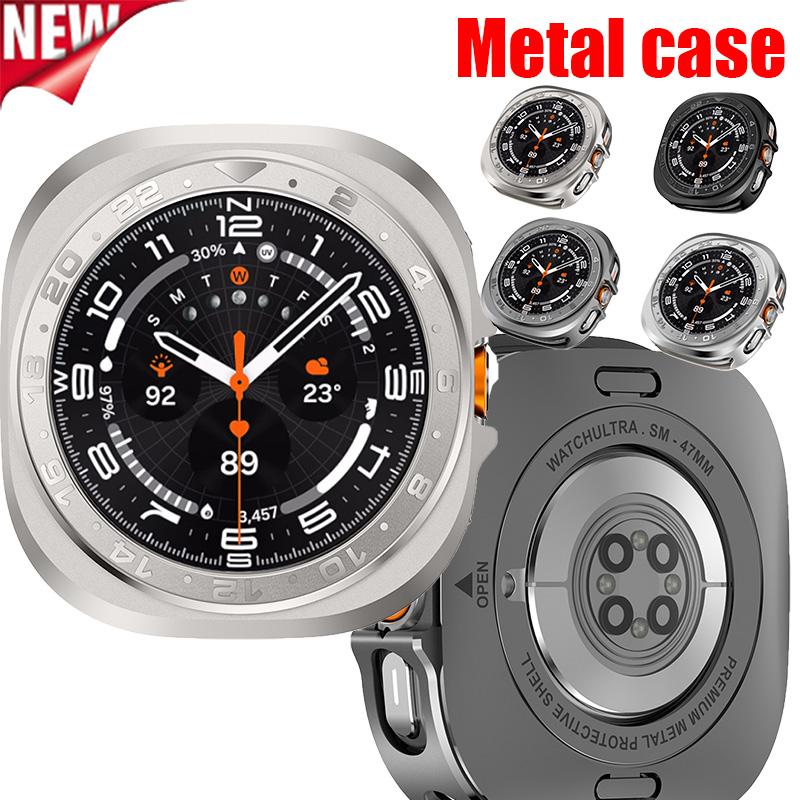 Metal Case for Samsung galaxy watch ultra 2025 Luxury Cover with Scale for Galaxy 7 ultra 47MM Smartwatch Bumper Shell Protector