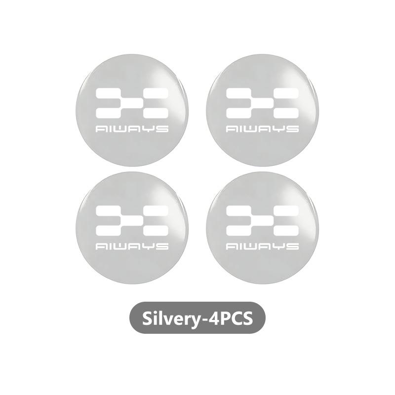 4pcs 56mm Car Emblem Wheel Hub Center Cap Stickers Badge Decal Accessories For Aiways U5 SE U6 RG Nathalie PRO Bj U7 Ion 2020