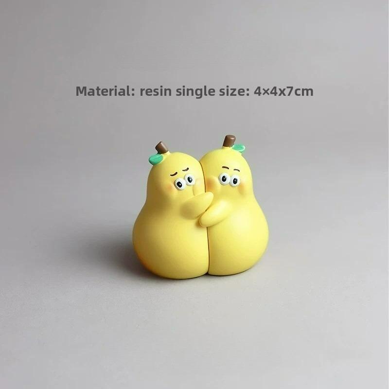 Cute Hugging Pear Desk Decor Pair Never Separate Couples Gift Meaningful Birthday Present for Her Him Valentine Anniversary Love