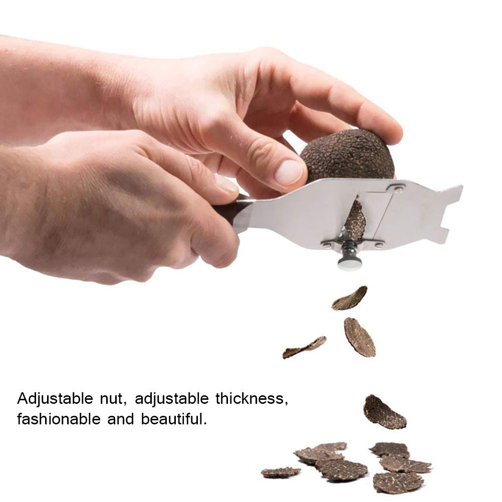 Tryffelrivjärn Multifunktionellt Rostfritt Stål Tryffelrivjärn Smörhyvel med Trähandtag