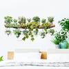 Yousheng Topfpflanzen Regal Wandaufkleber Wasserdicht PVC Selbstklebend Wohnzimmer Schlafzimmer Heimbüro Topfpflanzen Regal Dekoration Aufkleber