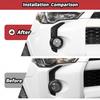 2xCar Fog Light Lamp Decor Cover Trim For 4Runner SR5/ TRD Pro 2014+ Gloss Black