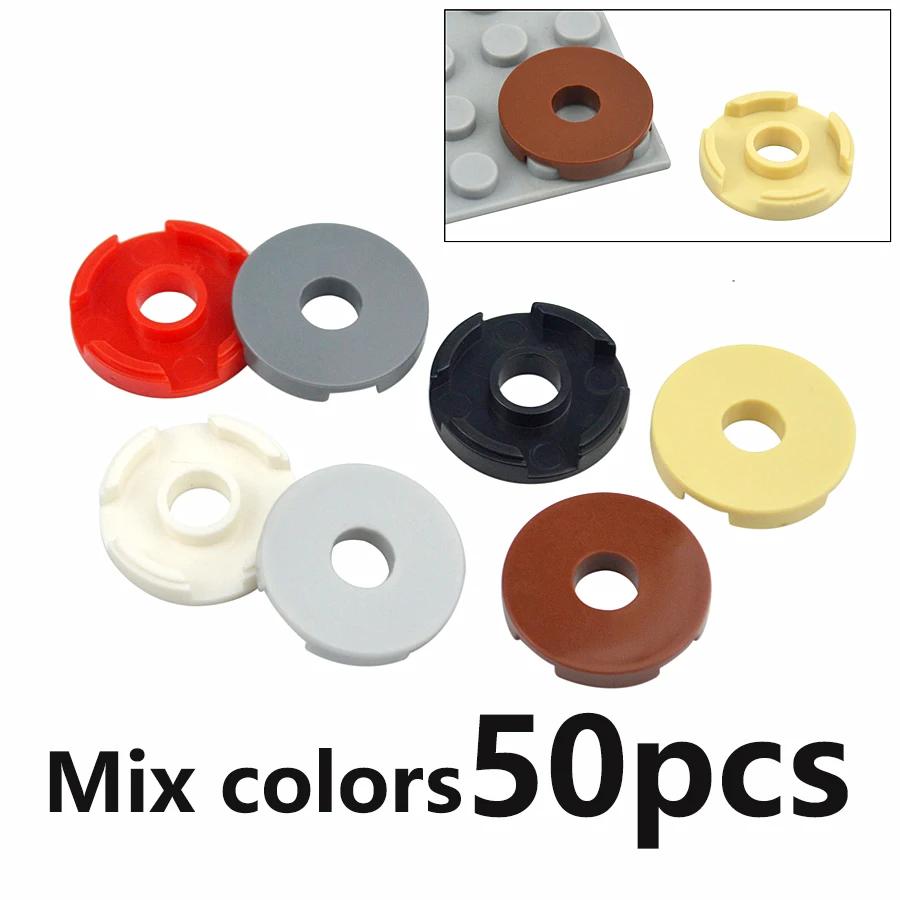 

50Pcs 15535 MOC Bricks Round Smooth 2x2 Ceramic Tile Block Featuring Hole Construction BlockAssembles Particles Instructive DIY Kid Playthings