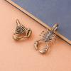 8g Solid Brass Scorpion Statue Miniature Figurines Vintage Brass Animal Sculpture Decorative Home Decoration Desk Ornaments