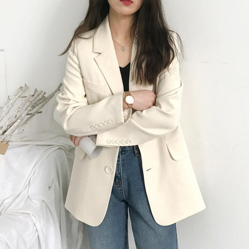Small Suit Jacket Women s Spring and Autumn Casual Loose Autumn Suit Jacket British Trend XS