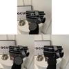 Korean Fashion Saddle Bag With Sewn Detail And Polyester Lining For Street Style Outfits