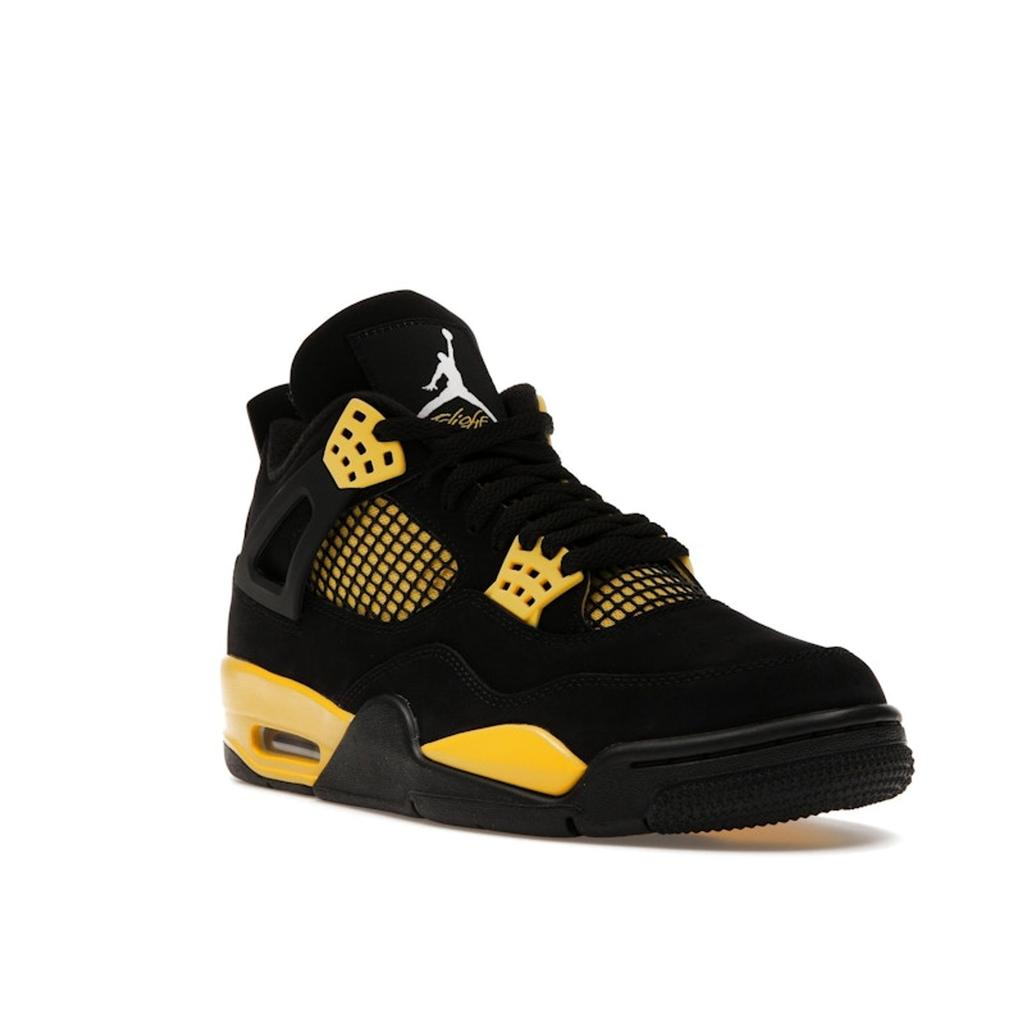 Air Jordan 4 Retro Thunder 2023 Unisex Sneakers Black Tour-Yellow DH6927-017