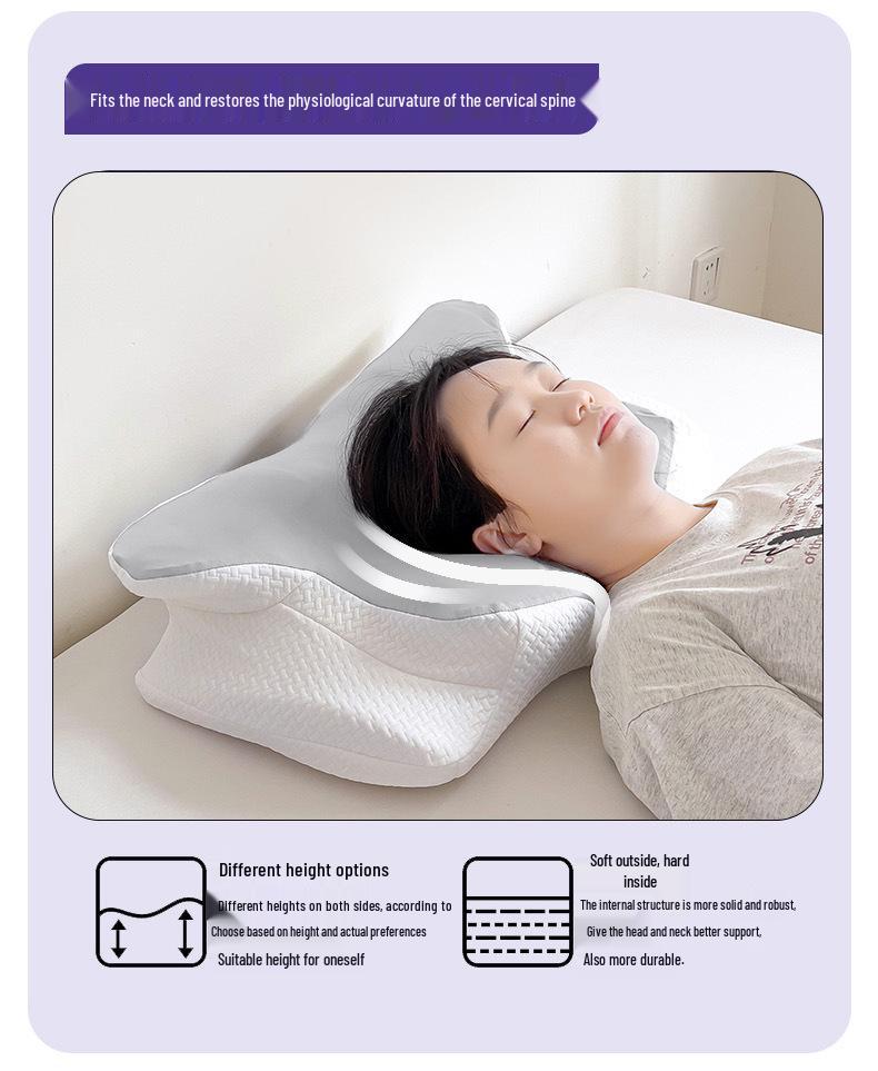 Ergonomic Memory Foam Butterfly Cervical Pillow for Side Sleepers