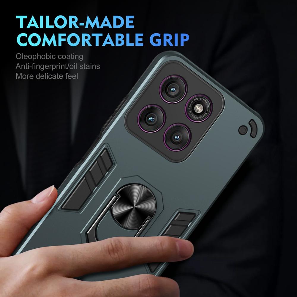 For Motorola Moto Edge 60 Pro 5G Case Lens Protect Shockproof Armor Phone Case For Edge60 Pro Ring Holder Cover