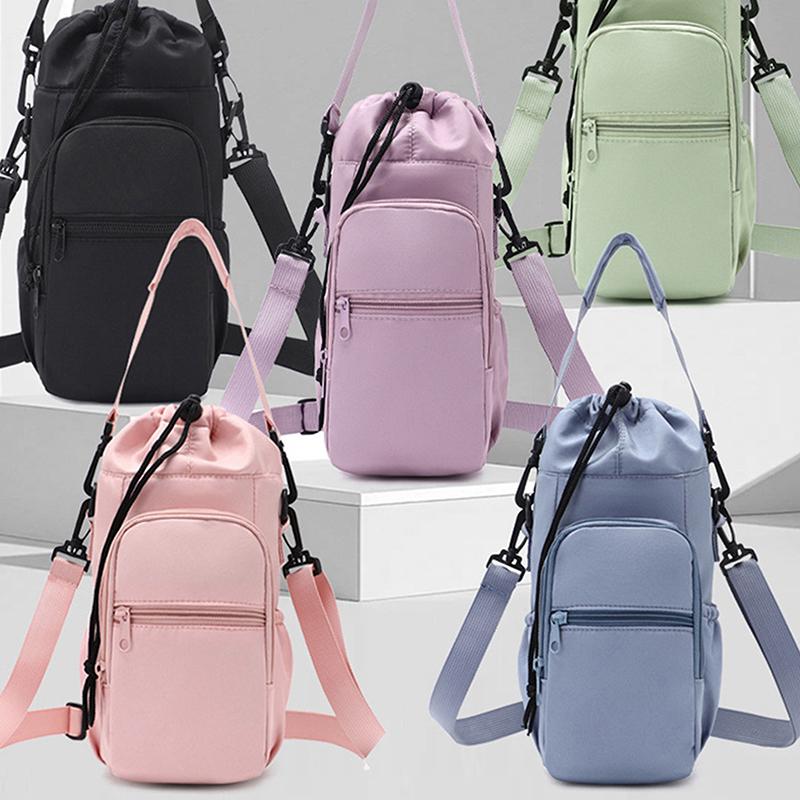Tragbare Wasserflaschentasche mit verstellbarem Riemen Thermobecher Isolierte Schutzhülle Handytasche Outdoor-Sport-Reisetasche