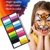 Professional Makeup Paint Face Body Palette, 8 Grids Pigment for Art Painting, Water Soluble Halloween Costume Party Festival Stage Cosplay
