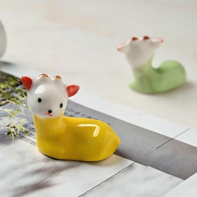 Yousheng 1/4 Stück Keramik Lamm Essstäbchenablage Schaf Abendessen Essstäbchen Löffel Gabeln Ständer Tier Geschirr Halter Rack Küche Esstisch Dekoration