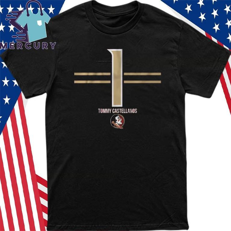 Футболка Seminoles Tommy Castellanos с 1 полосой, унисекс XXXL