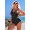 CHARMLEAKS One Piece Swimsuit Women Pectoral Cross V Collar Bathing Suit Sexy Monokini Swimwear S-XL