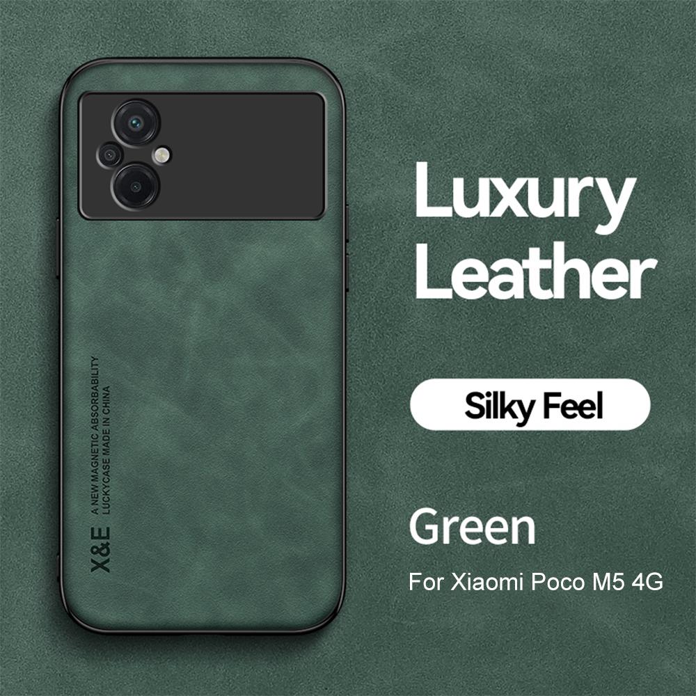

Чехол Pocom5, простой чехол из искусственной кожи с магнитным покрытием для Xiaomi Poco M5 Pocom5 pocco m 5 5m 4G, мягкая защитная рамка, задняя крышка, Fundas For Poco M5 4G