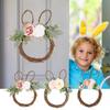 Easter Bunny Wreath Rabbit Shape Flower Decorations Easter Bunny Wreath For Front Door For Outdoor Indoor Home Window Wall