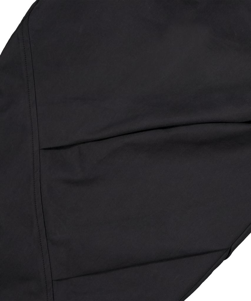 Uallong Side Drape Wide Pants - Black