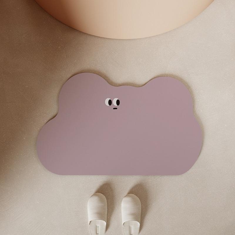 Simple and Interesting Bathroom Carpet Super Absorbent Non-slip Special-shaped Mat Soft Diatom Mud Home Decoration Foot Mat