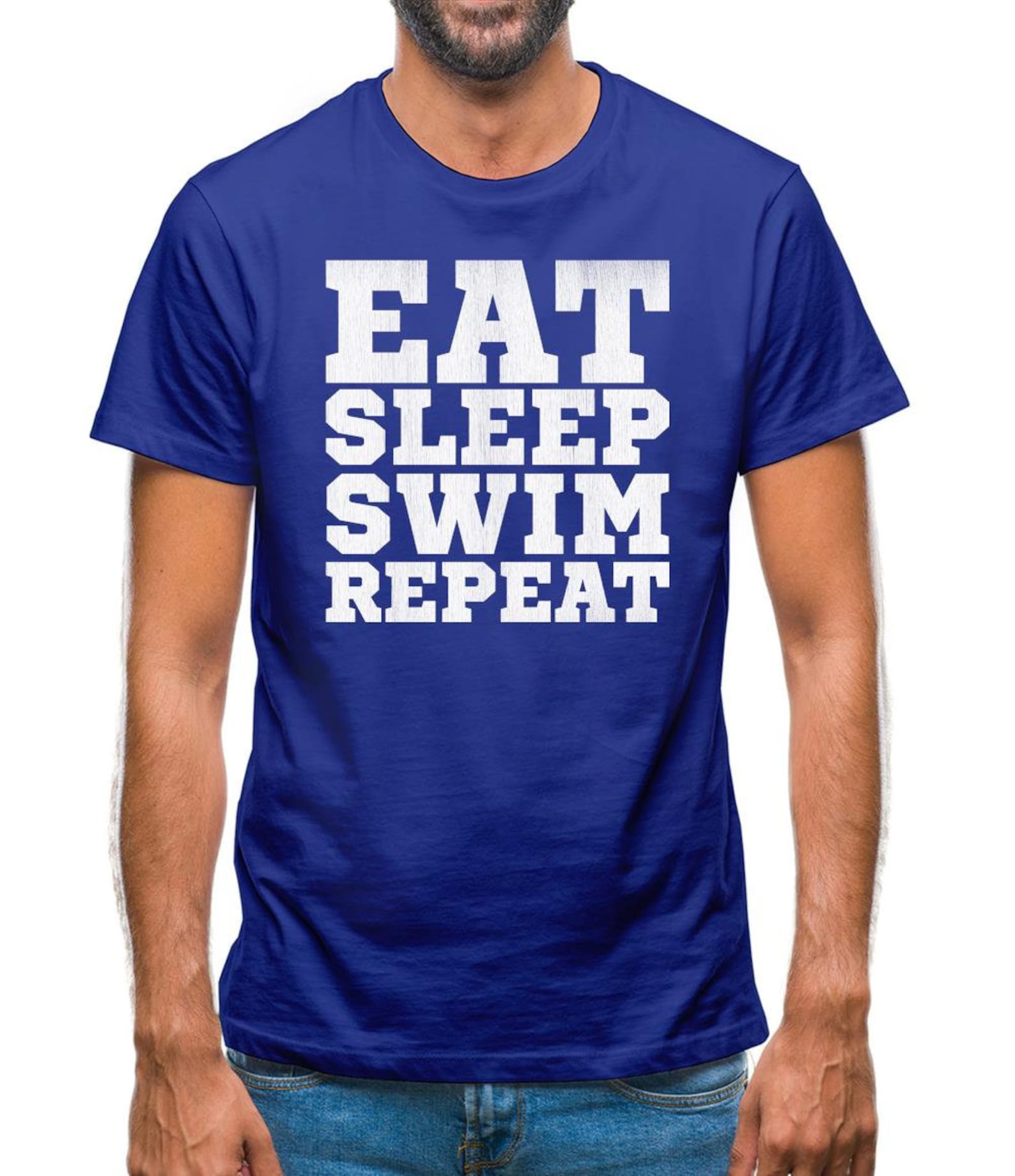 Eat Sleep Swim Repeat Mens T-Shirt 4XL