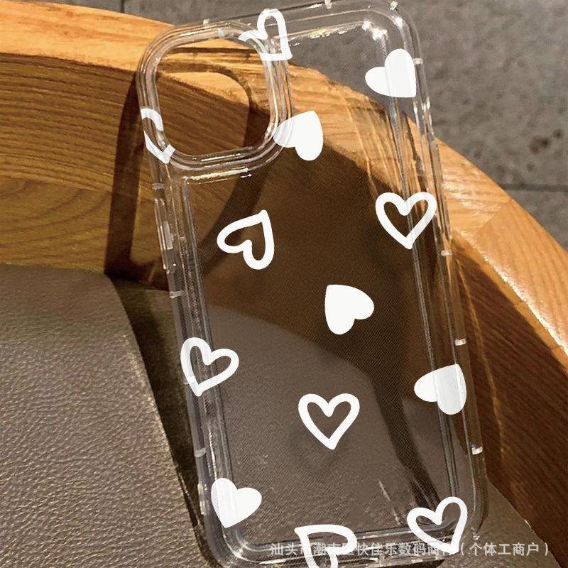 Full-screen Minimalist Heart Design Suitable for iPhone 11/12/13/14/15 PRO MAX, Apple 16 Airbag Shockproof X/XS