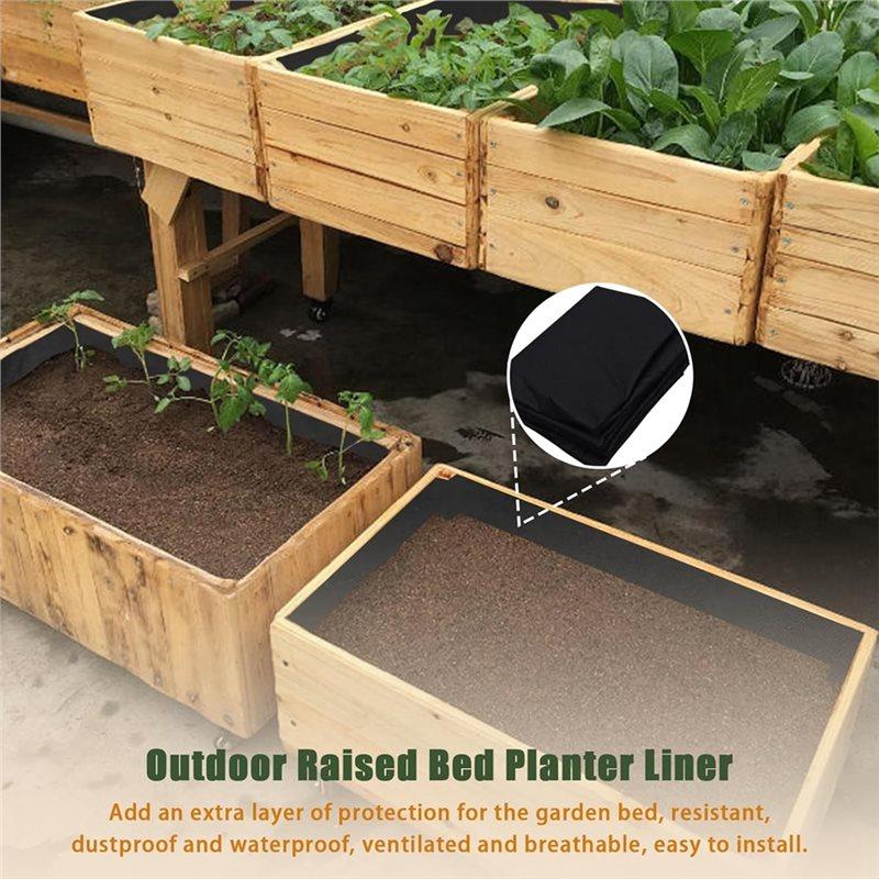 Fresh Keeps Soil Contained And Water Drained, 2Pcs 63 X 83 Inch Non Woven Fabric For Veg Trough Liner, Raised Garden Bed Liner