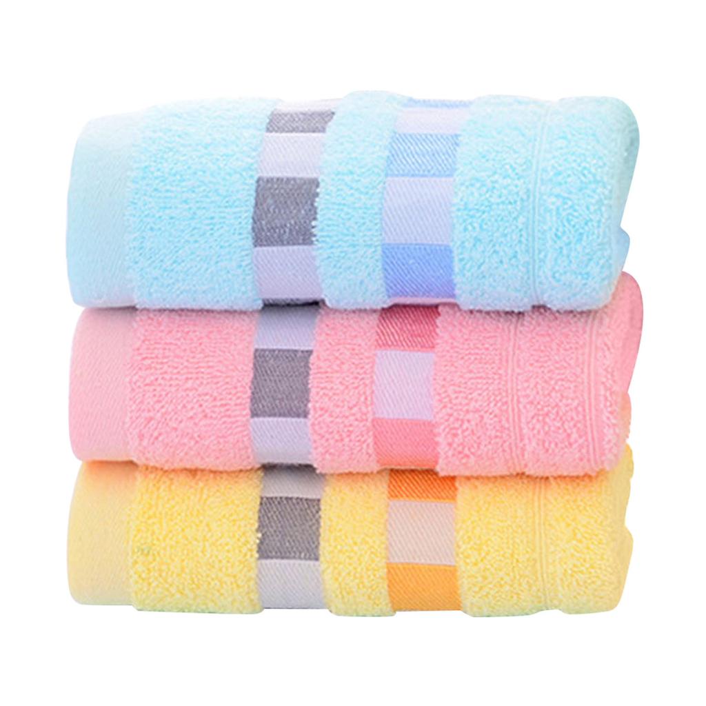 3 Pcs Absorbent Bath Towel Soft Face Towel for Home Striped Pattern Towel Set Soft Hand Towel Bath Towel Quick Drying Towels