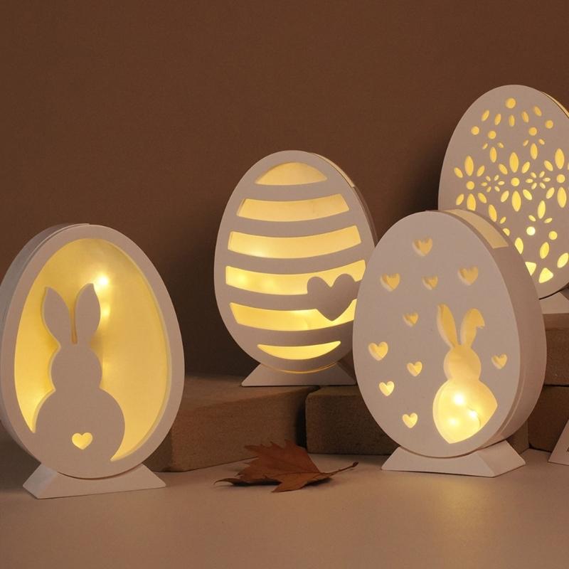 Easter Eggs and Rabbit Lantern Silicone Molds Table Decorative Ornament Mold for Crafting Ornament and Home Decors