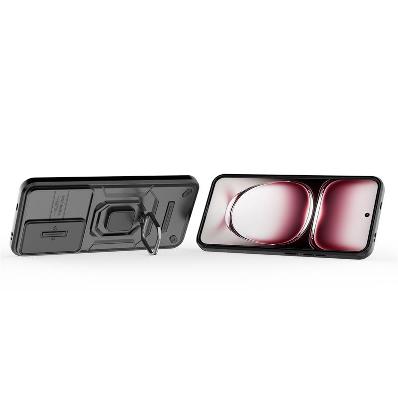 For Reno 12 Pro Case Cover OPPO Reno 12 Pro Capas Bumper Shockproof Camera Lens Protective Ring Holder Fundas Reno12 Reno 12 Pro