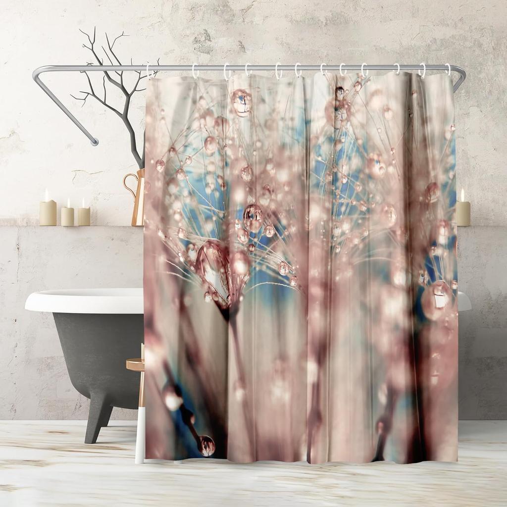 Abstrakter wasserdichter Duschvorhang in Schwarz und Weiß mit 12 Haken, dekorativer Duschvorhang für das Badezimmer, Vorhang 180x180cm