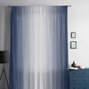 Dunkelblaue und weiße Farbverlauf-Minimalistische Fenster-Tüllvorhänge für Wohnzimmer, Schlafzimmer, Hotel, Luxus-Dekoration, transparente Vorhänge