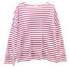 Made In Japan Border Pattern Long Sleeve Basque Shirt 1 White Women Used