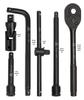 24-Piece 1/2 Hex Extended Air Impact Socket Set: Heavy-Duty Pneumatic Torx Wrench