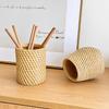 Handmade Wicker Flower Basket Organizer Natural Straw Vintage Rattan Vase Decorative Vases Desk Storage Container Home Decor