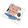 Bubu Weightlifting Bear Cute Pillowcase Printed Polyester Cushion Cover Decor Dudu Pillow Case Cover Home Square 40X40Cm