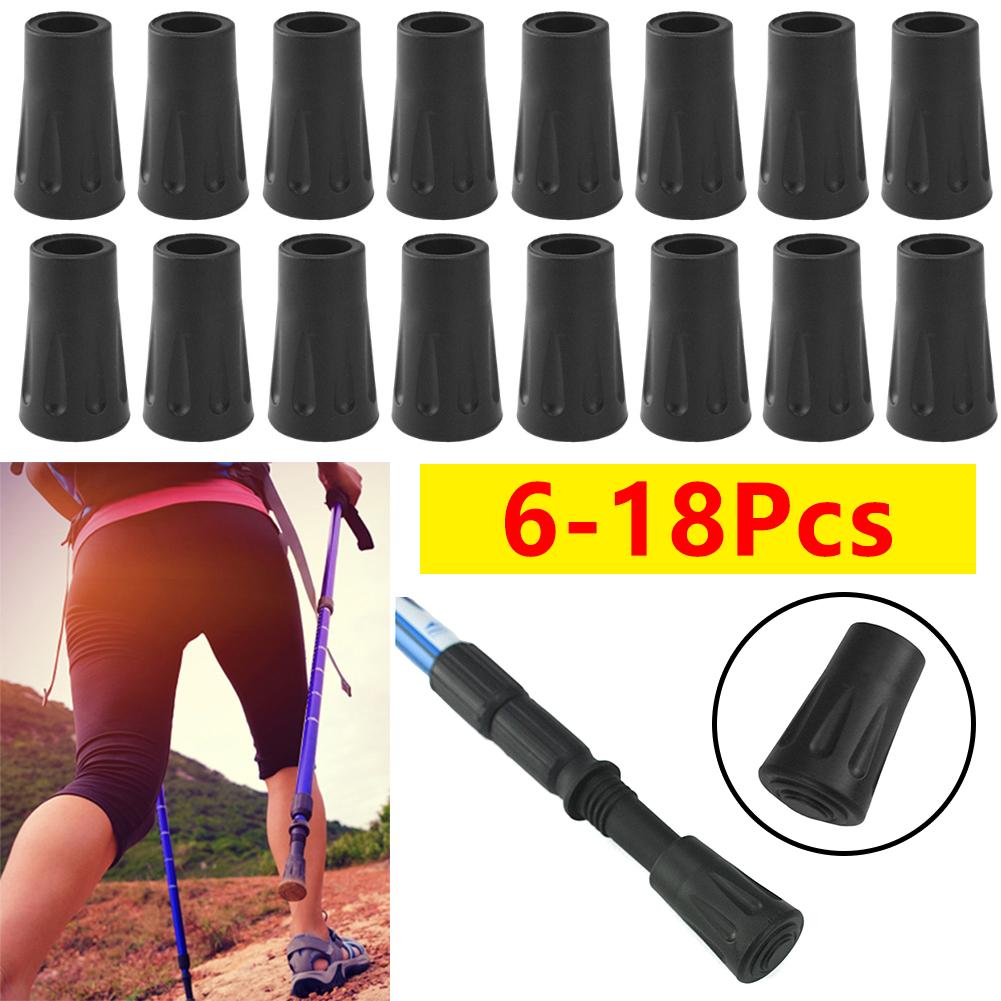 Trekking Pole Tips Rubber Replacement Tip Protectors for Hiking Poles with 11mm Hole Diameter Trekking Pole Tip Protectors
