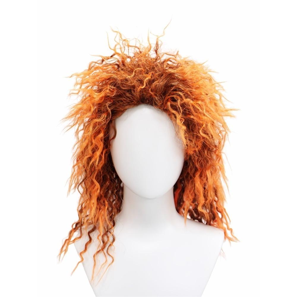 Tangerine/Green Halloween Costume Wig Voluminous Instant Noodle Style Hairpiece  Masquerade Ball