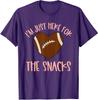Im Just Here For The Snacks Football Heart Football Unisex T-Shirt