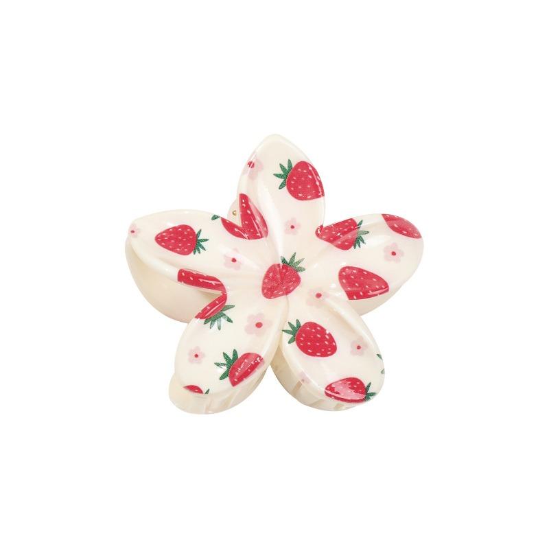 Printed Clips, Egg Flower Fresh and Light Hair Clips Back of The Head Updo Shark Clips