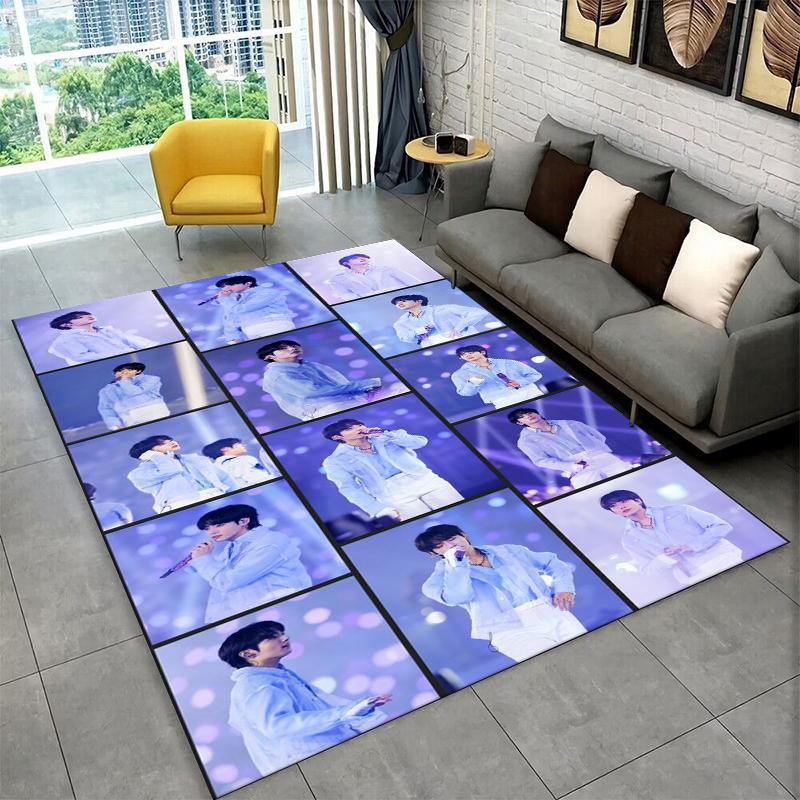 Tappeto Kpop B-BTS Jeon Jung Kook JK per Stanza dei Giochi, Camera da Letto, Soggiorno, Divano, Decorazione Casa, Tappeto per Area Bambini, Tappetino Antiscivolo, Regalo