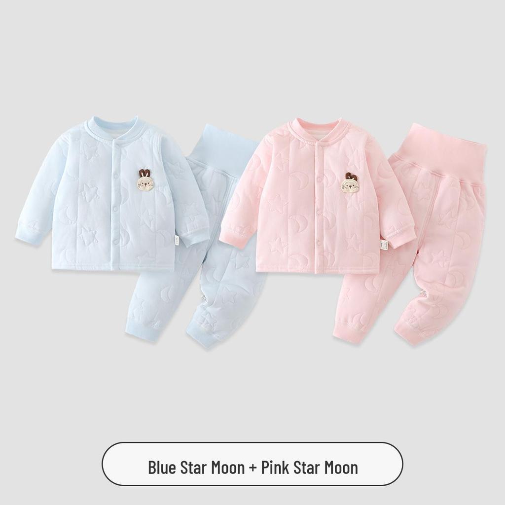 Jingqi Gestepptes Baby-Set - Herbst/Winter Warm Geteilte Kleidung & Unterwäsche